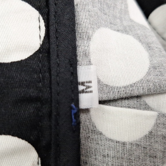 Black & White Retro Polka Dot Pleated Pin Up Style A-Line Skirt Pockets Size M - Picture 10 of 12